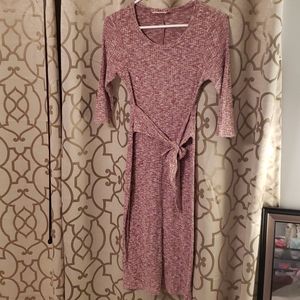 Ribbed Heathered Pink Everly Dress